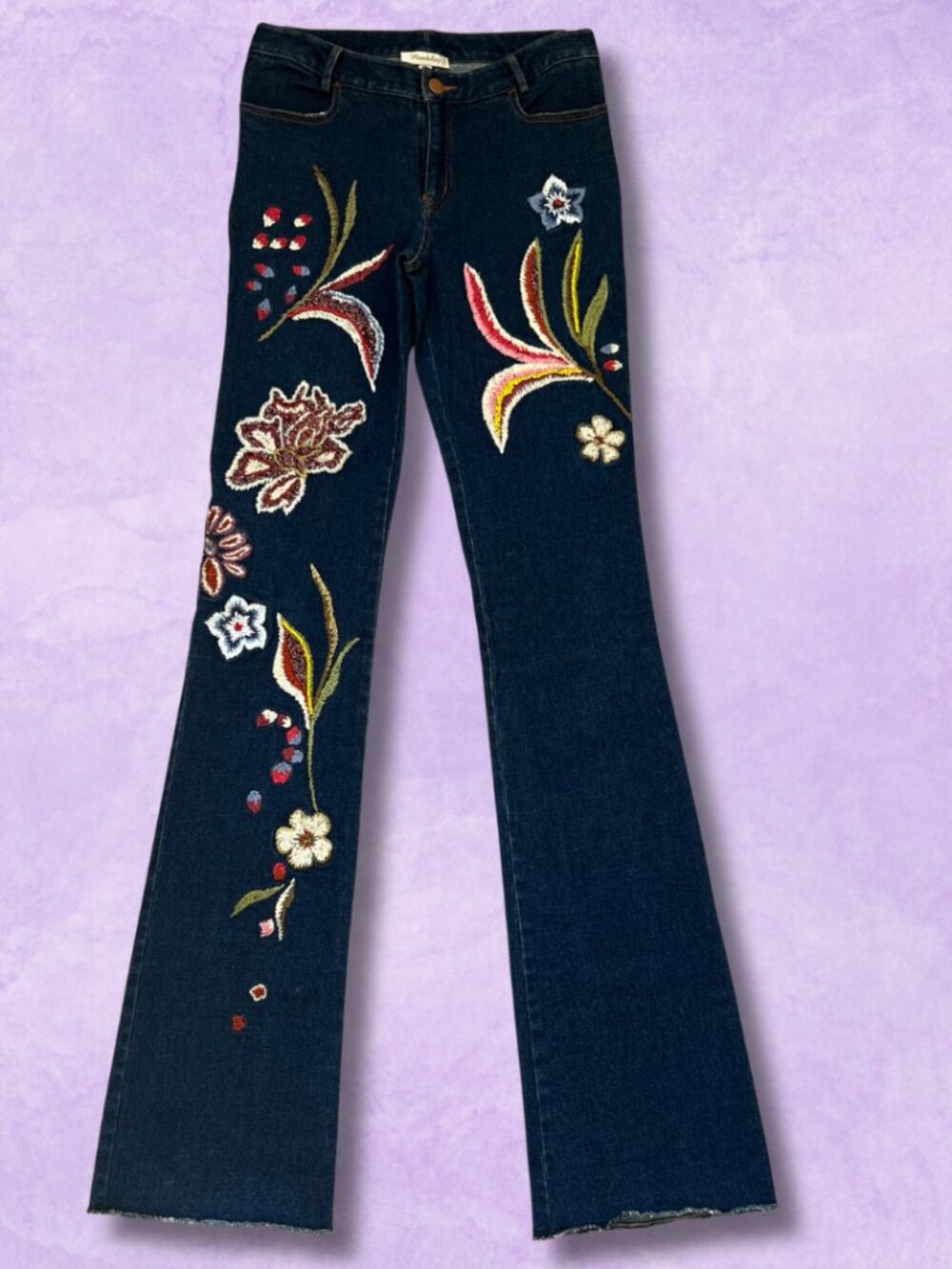 🦋 RARE Vintage Mandalay Beaded & Embroidered Flare Jeans 🦋